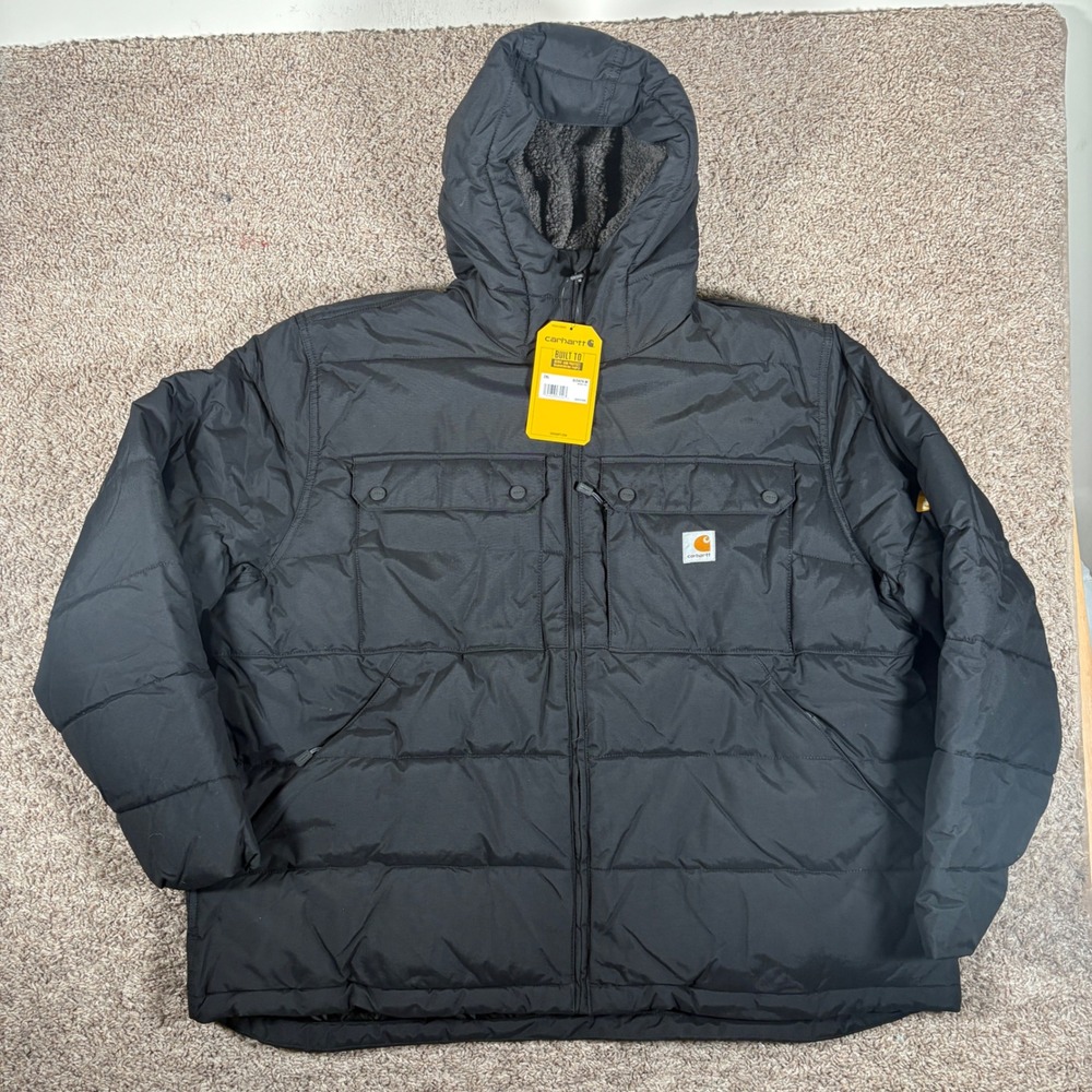 Carhartt Rain Defender Loose Fit Insulated Jacket Black OJ5474-M Mens 2XL NWT